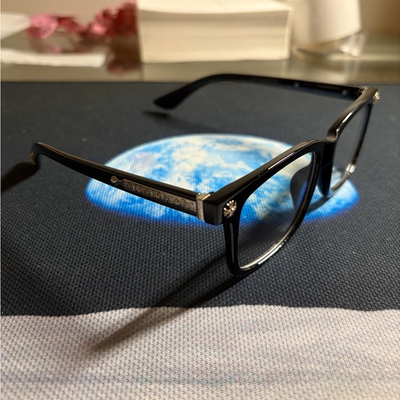 Chrome Hearts Black Glasses with Silver Accents - Picture 3 of 7